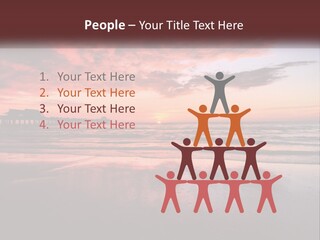 A Sunset Over The Ocean With A Pier In The Background PowerPoint Template
