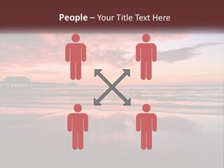 A Sunset Over The Ocean With A Pier In The Background PowerPoint Template