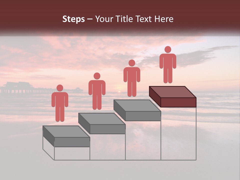 A Sunset Over The Ocean With A Pier In The Background PowerPoint Template