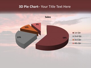A Sunset Over The Ocean With A Pier In The Background PowerPoint Template