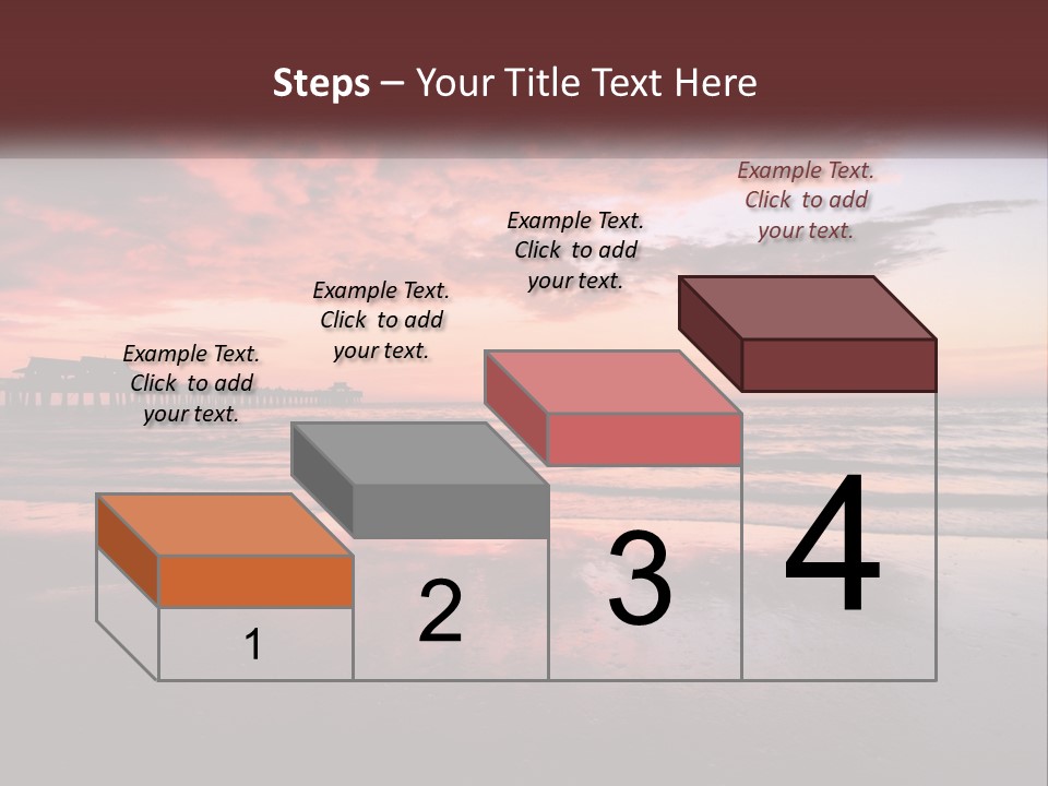 A Sunset Over The Ocean With A Pier In The Background PowerPoint Template