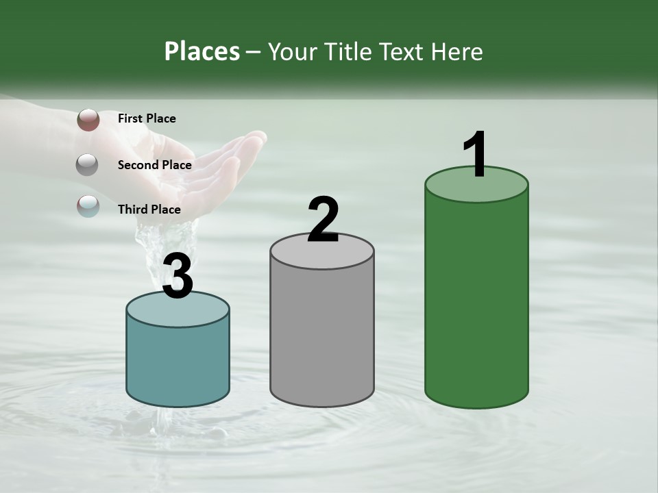 A Person Holding A Water Drop In Their Hand PowerPoint Template