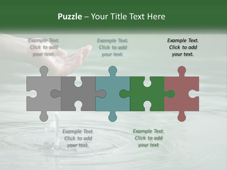 A Person Holding A Water Drop In Their Hand PowerPoint Template