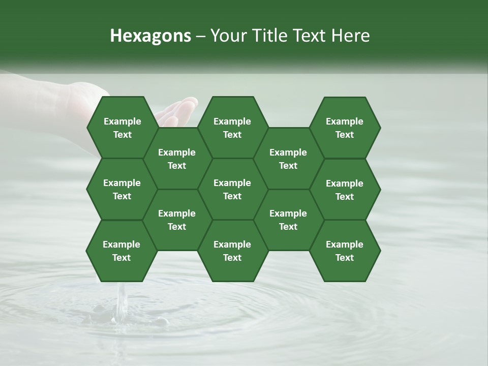 A Person Holding A Water Drop In Their Hand PowerPoint Template