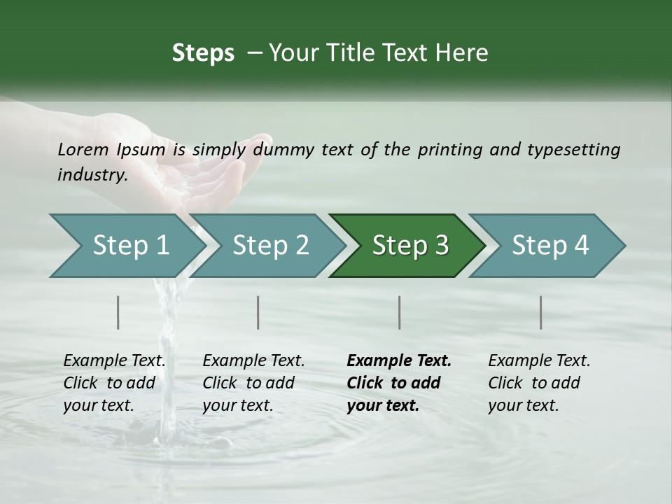 A Person Holding A Water Drop In Their Hand PowerPoint Template
