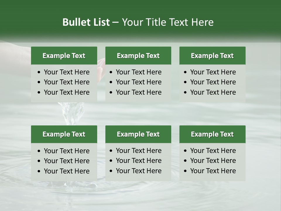 A Person Holding A Water Drop In Their Hand PowerPoint Template