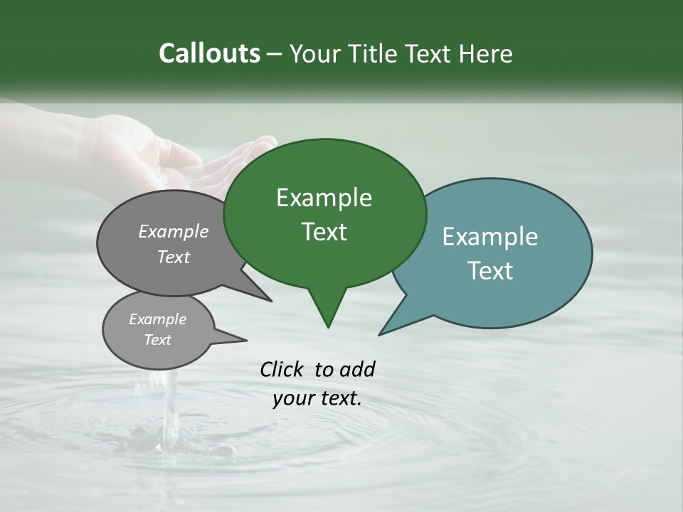 A Person Holding A Water Drop In Their Hand PowerPoint Template