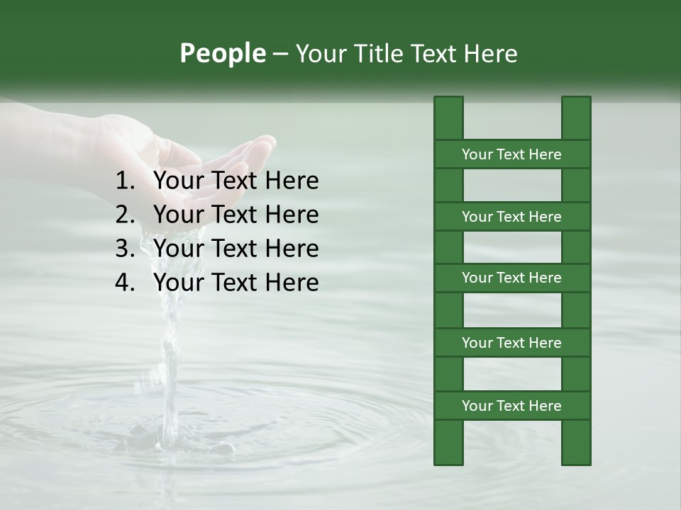 A Person Holding A Water Drop In Their Hand PowerPoint Template