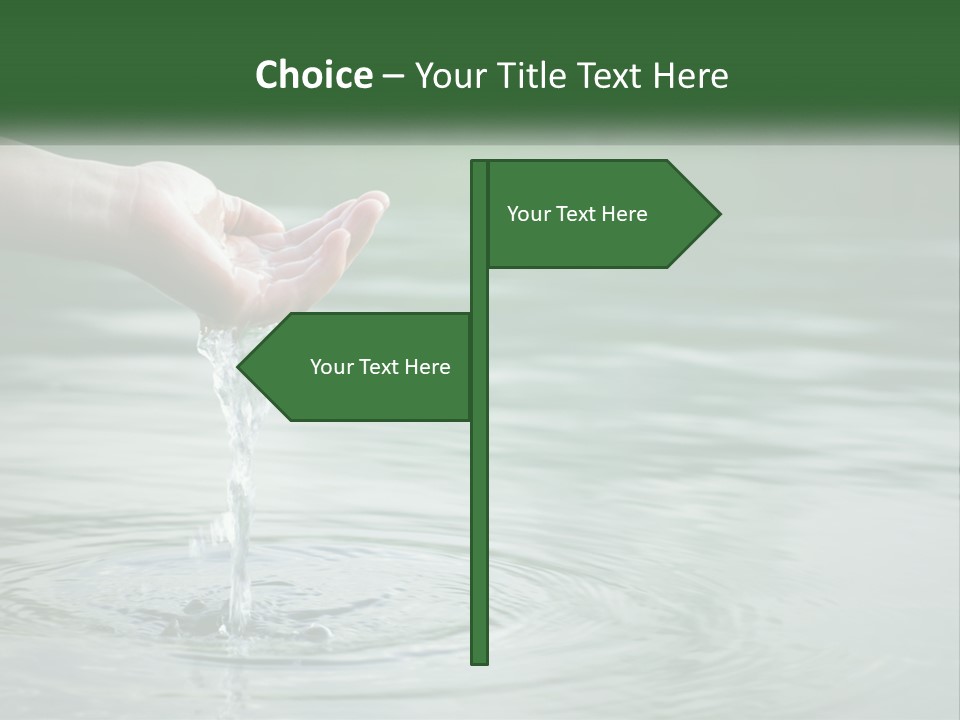 A Person Holding A Water Drop In Their Hand PowerPoint Template