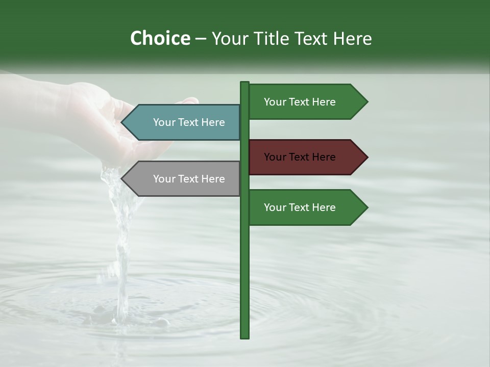 A Person Holding A Water Drop In Their Hand PowerPoint Template