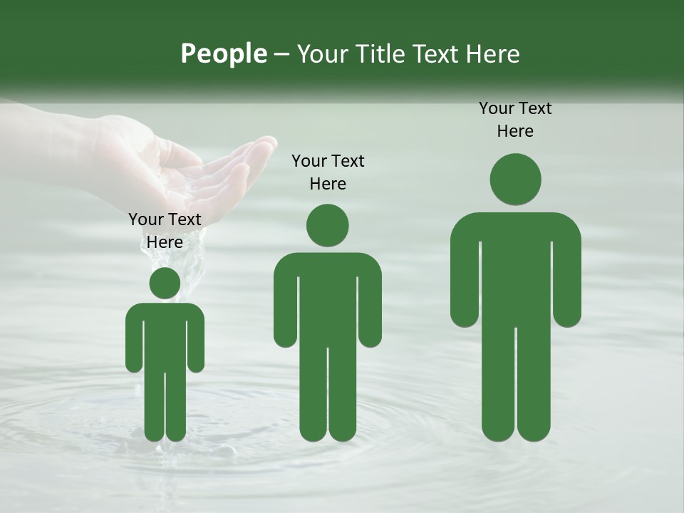 A Person Holding A Water Drop In Their Hand PowerPoint Template