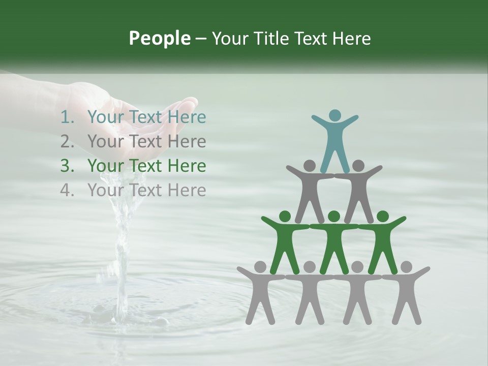 A Person Holding A Water Drop In Their Hand PowerPoint Template