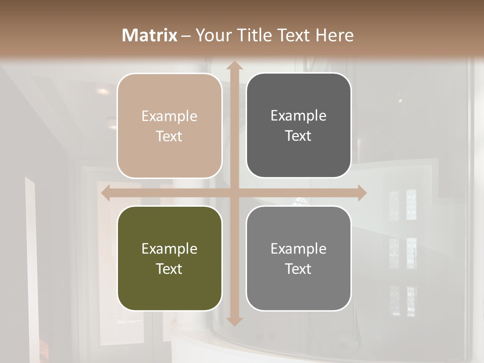 A Round Window In The Corner Of A Room PowerPoint Template