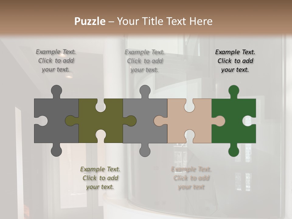A Round Window In The Corner Of A Room PowerPoint Template