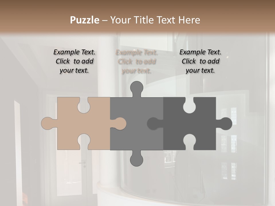 A Round Window In The Corner Of A Room PowerPoint Template