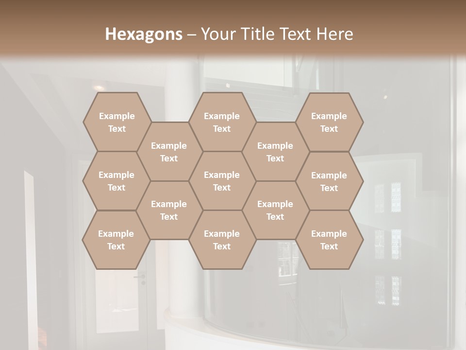 A Round Window In The Corner Of A Room PowerPoint Template