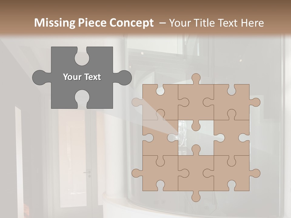 A Round Window In The Corner Of A Room PowerPoint Template