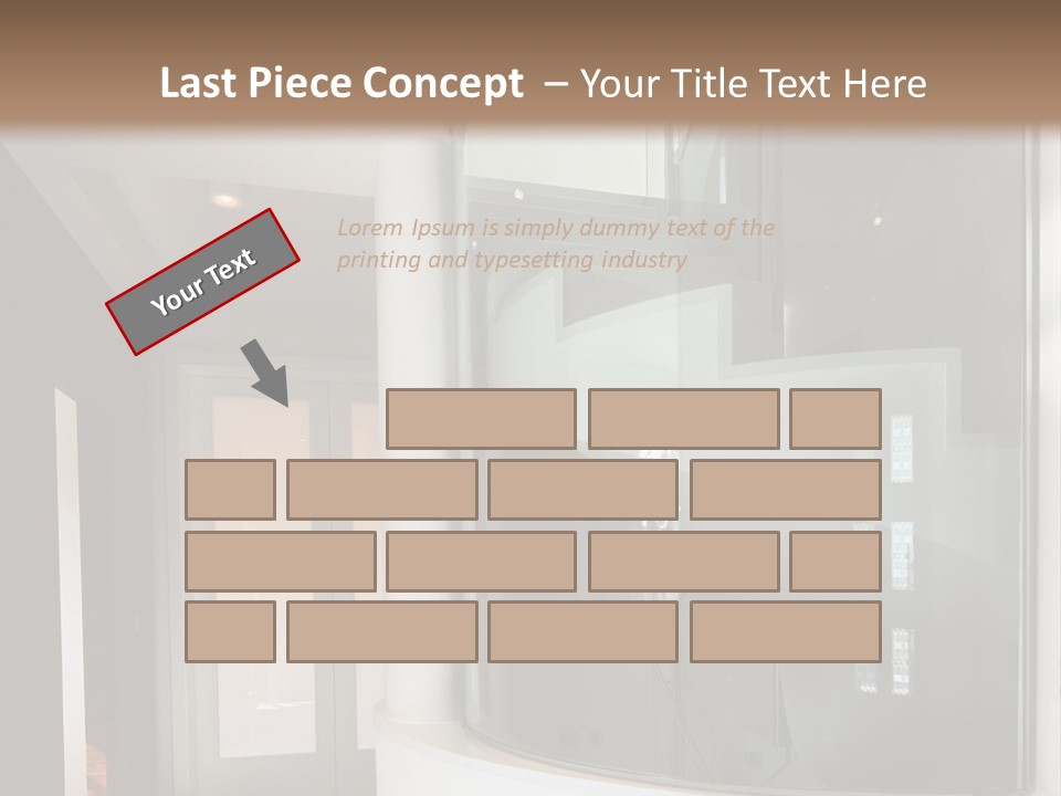 A Round Window In The Corner Of A Room PowerPoint Template