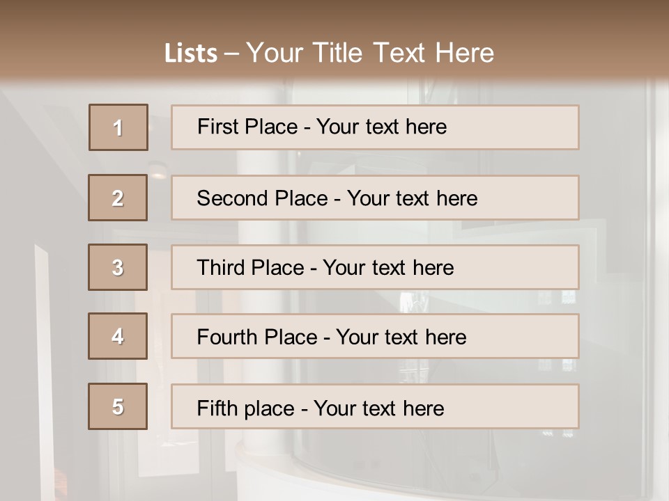A Round Window In The Corner Of A Room PowerPoint Template