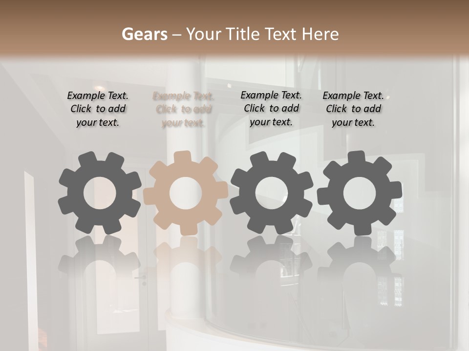 A Round Window In The Corner Of A Room PowerPoint Template