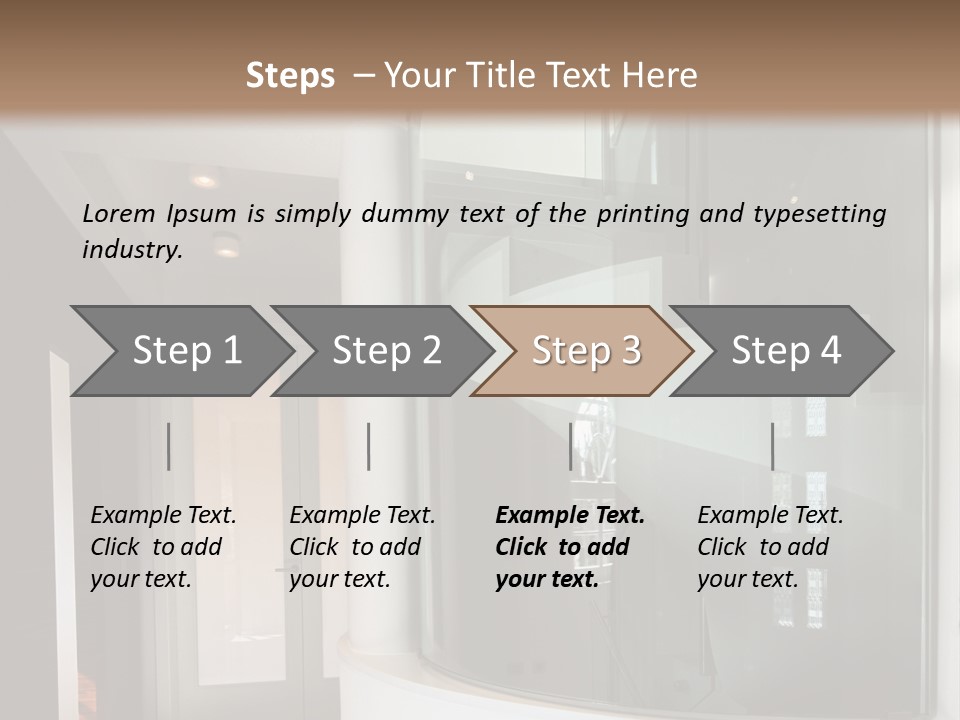 A Round Window In The Corner Of A Room PowerPoint Template
