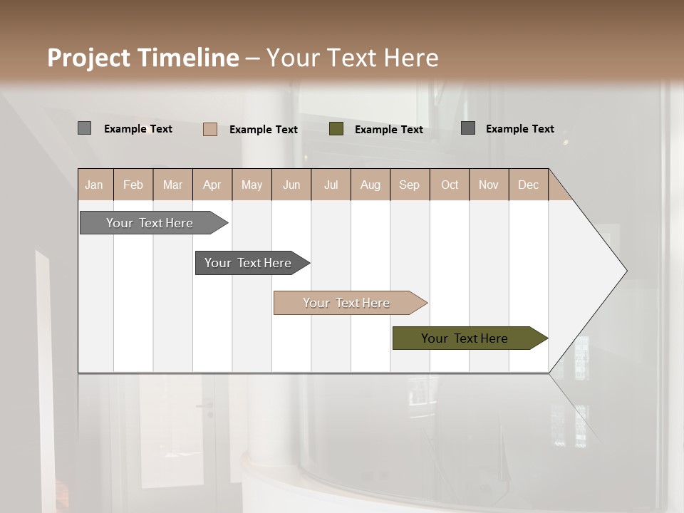 A Round Window In The Corner Of A Room PowerPoint Template
