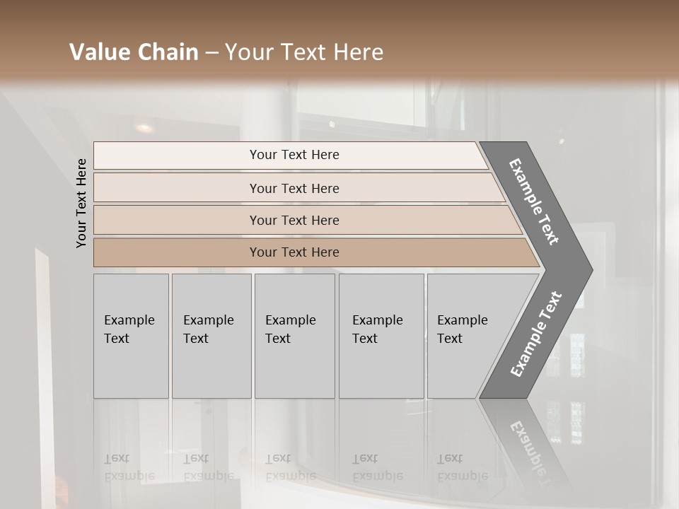 A Round Window In The Corner Of A Room PowerPoint Template