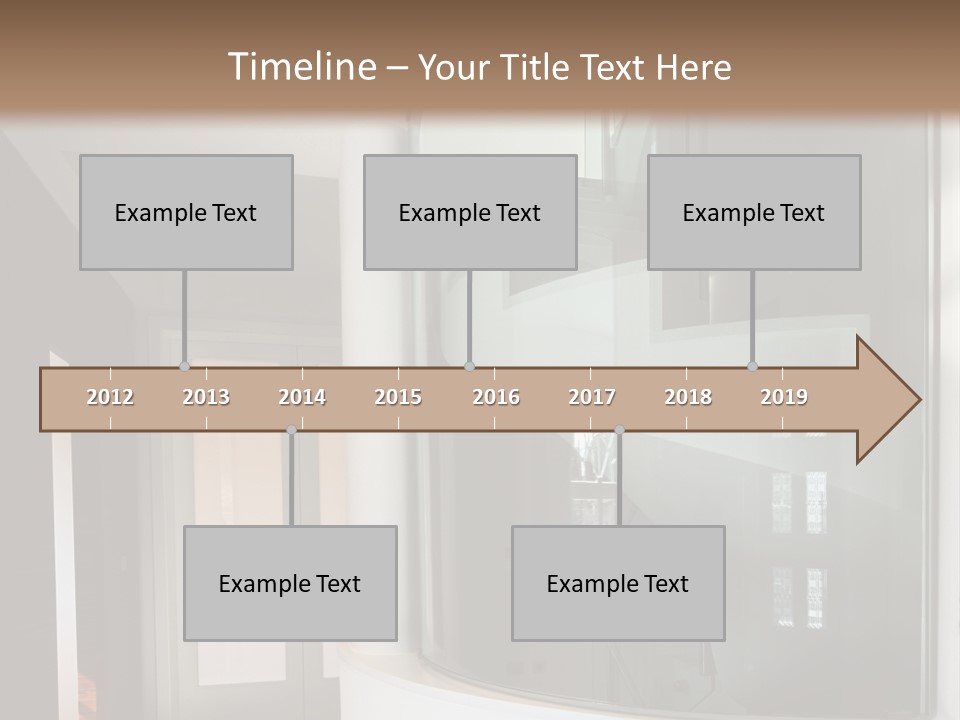A Round Window In The Corner Of A Room PowerPoint Template