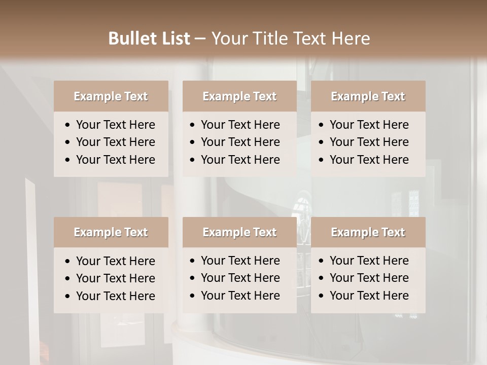 A Round Window In The Corner Of A Room PowerPoint Template