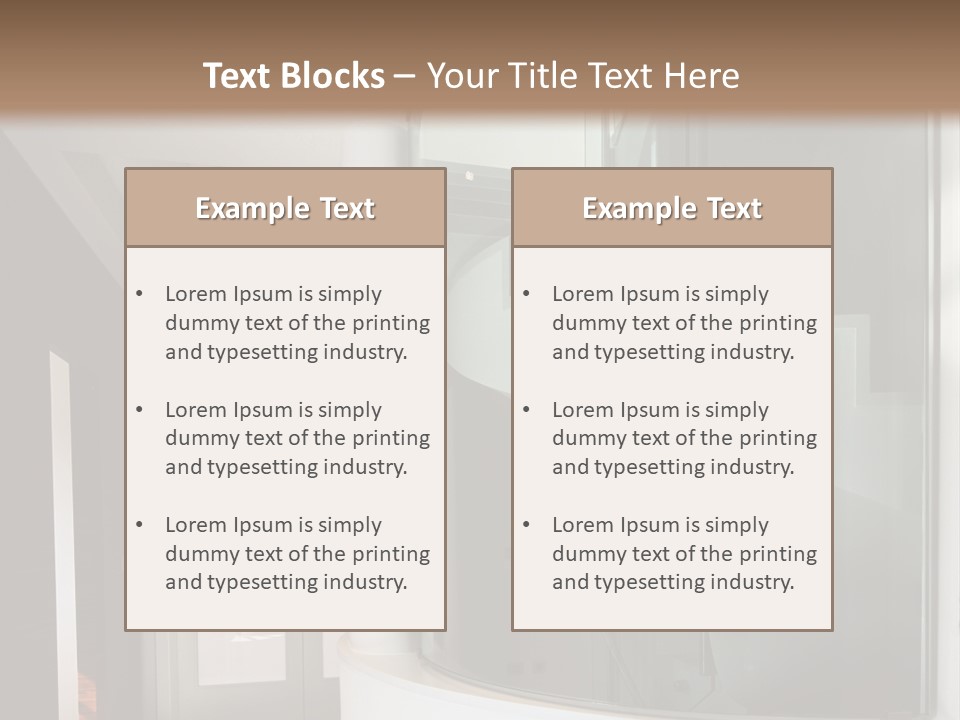 A Round Window In The Corner Of A Room PowerPoint Template