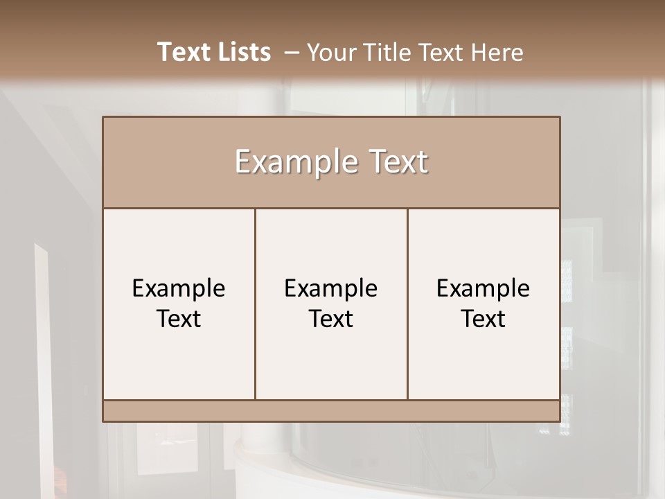 A Round Window In The Corner Of A Room PowerPoint Template
