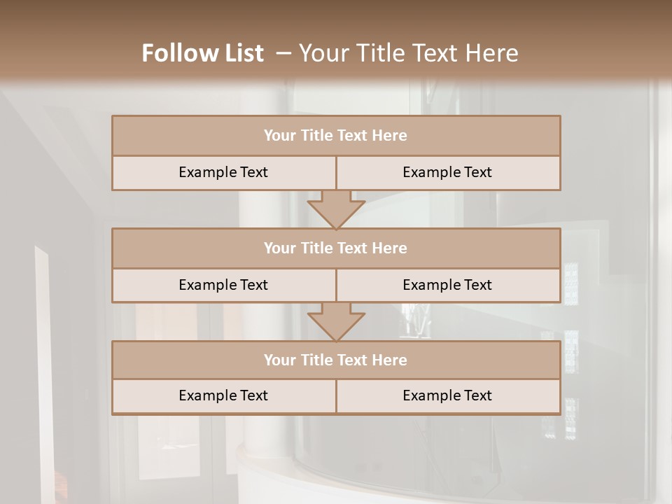 A Round Window In The Corner Of A Room PowerPoint Template