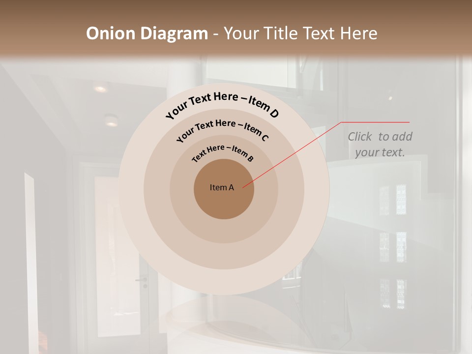 A Round Window In The Corner Of A Room PowerPoint Template
