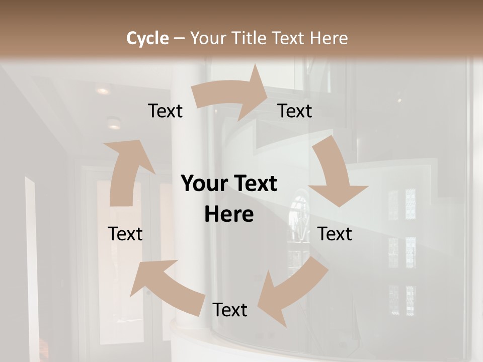 A Round Window In The Corner Of A Room PowerPoint Template