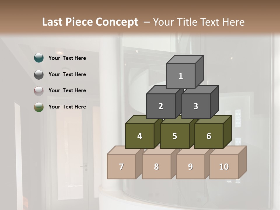 A Round Window In The Corner Of A Room PowerPoint Template