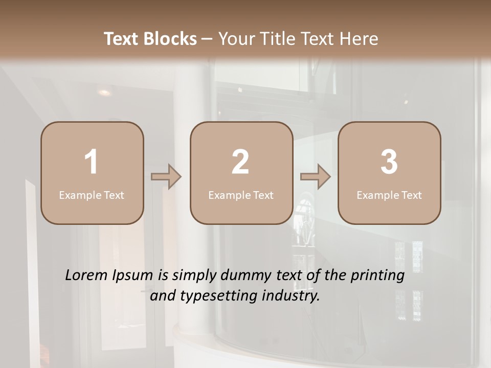 A Round Window In The Corner Of A Room PowerPoint Template