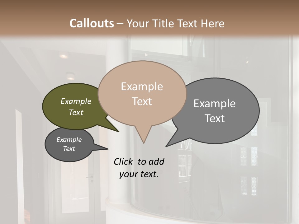 A Round Window In The Corner Of A Room PowerPoint Template
