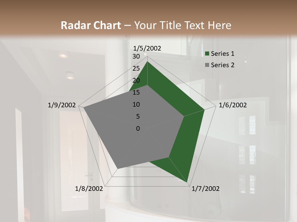 A Round Window In The Corner Of A Room PowerPoint Template