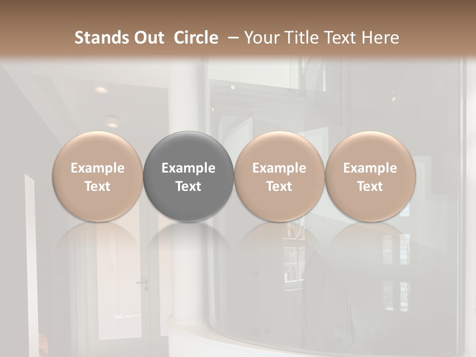 A Round Window In The Corner Of A Room PowerPoint Template