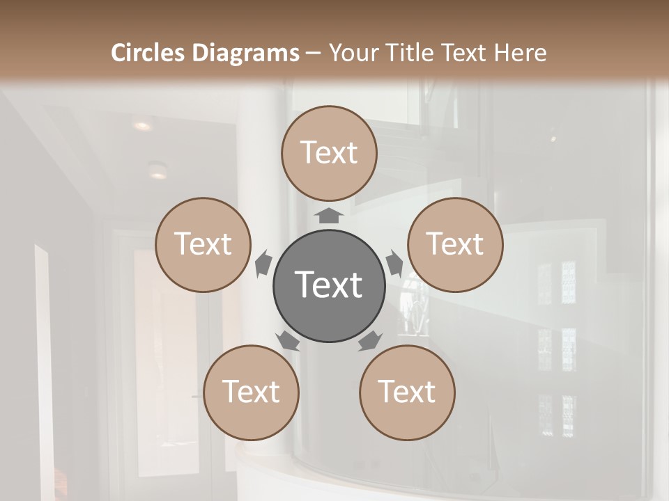 A Round Window In The Corner Of A Room PowerPoint Template