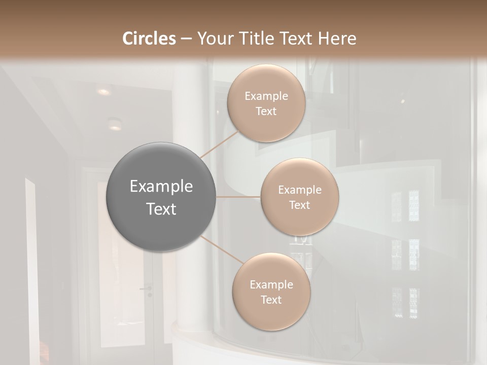 A Round Window In The Corner Of A Room PowerPoint Template