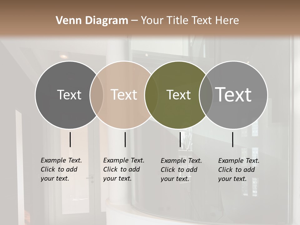 A Round Window In The Corner Of A Room PowerPoint Template