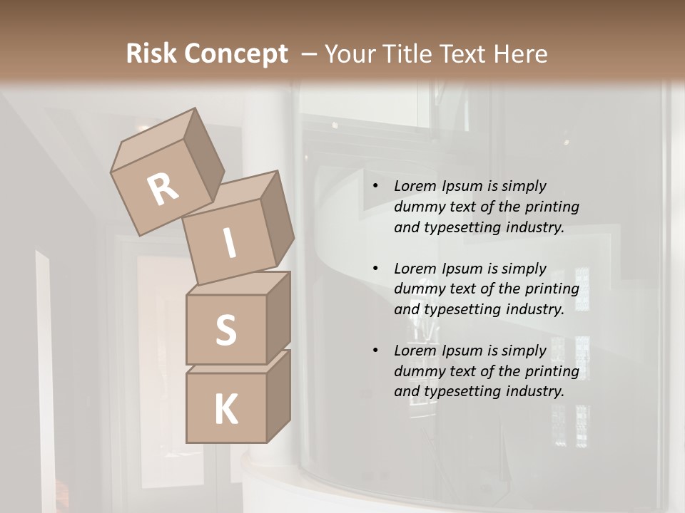A Round Window In The Corner Of A Room PowerPoint Template