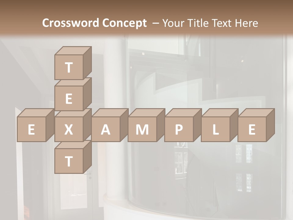 A Round Window In The Corner Of A Room PowerPoint Template