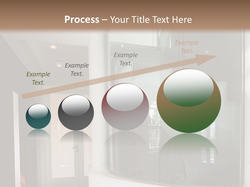 A Round Window In The Corner Of A Room PowerPoint Template