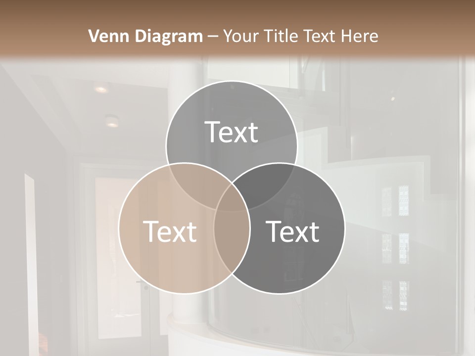 A Round Window In The Corner Of A Room PowerPoint Template