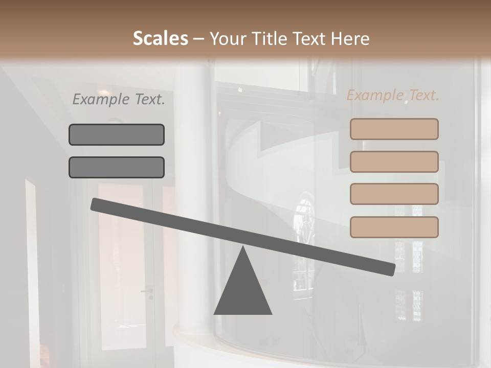 A Round Window In The Corner Of A Room PowerPoint Template