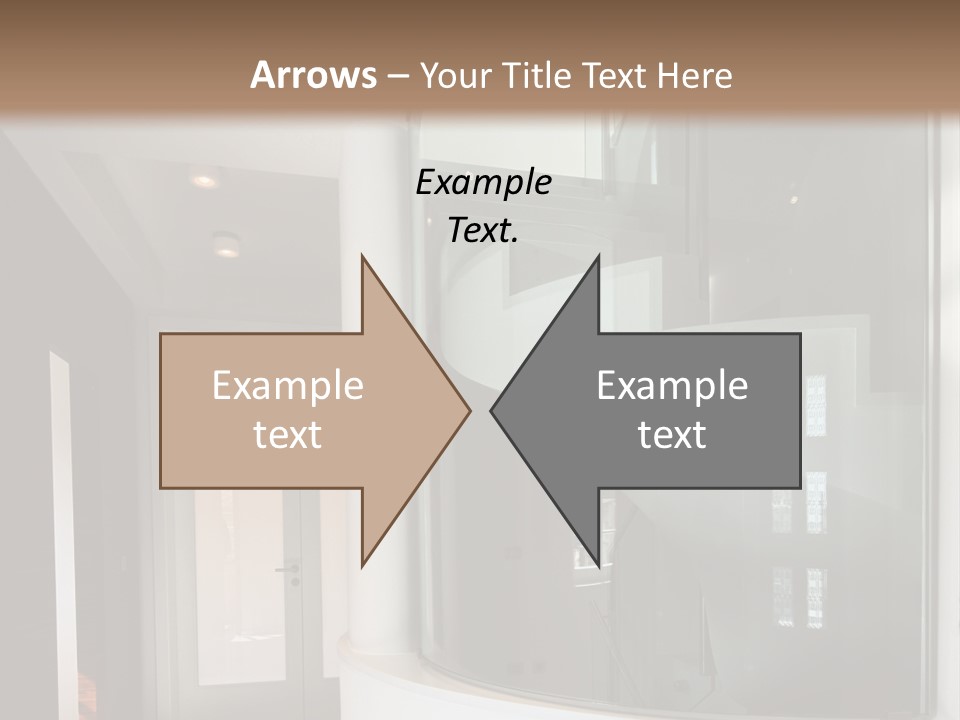 A Round Window In The Corner Of A Room PowerPoint Template