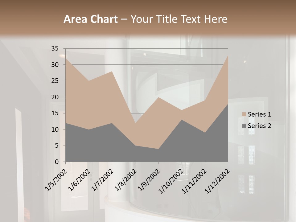 A Round Window In The Corner Of A Room PowerPoint Template