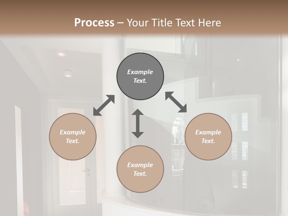A Round Window In The Corner Of A Room PowerPoint Template